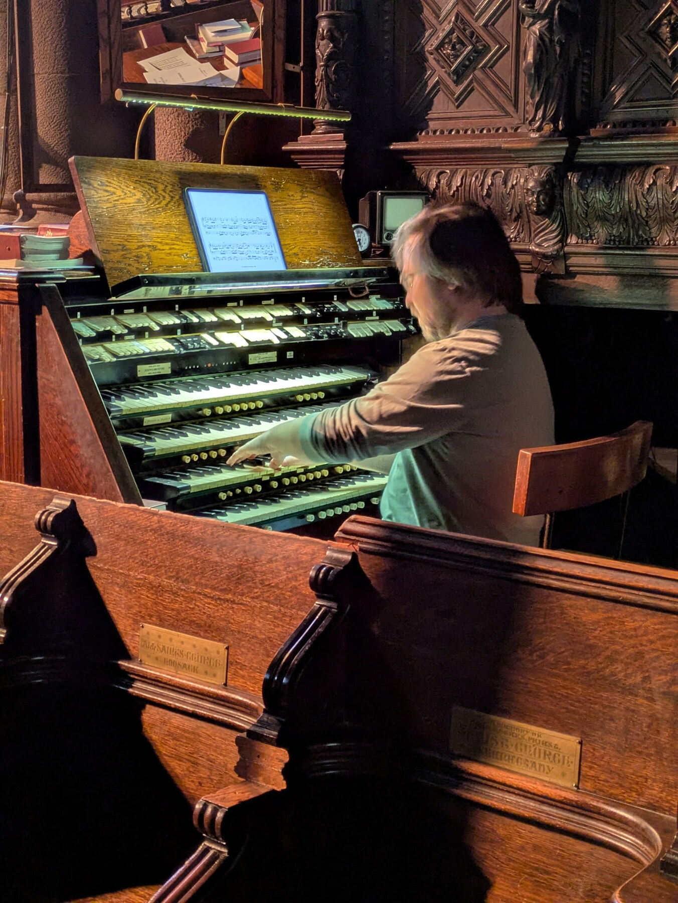 Will Pearson at the organ